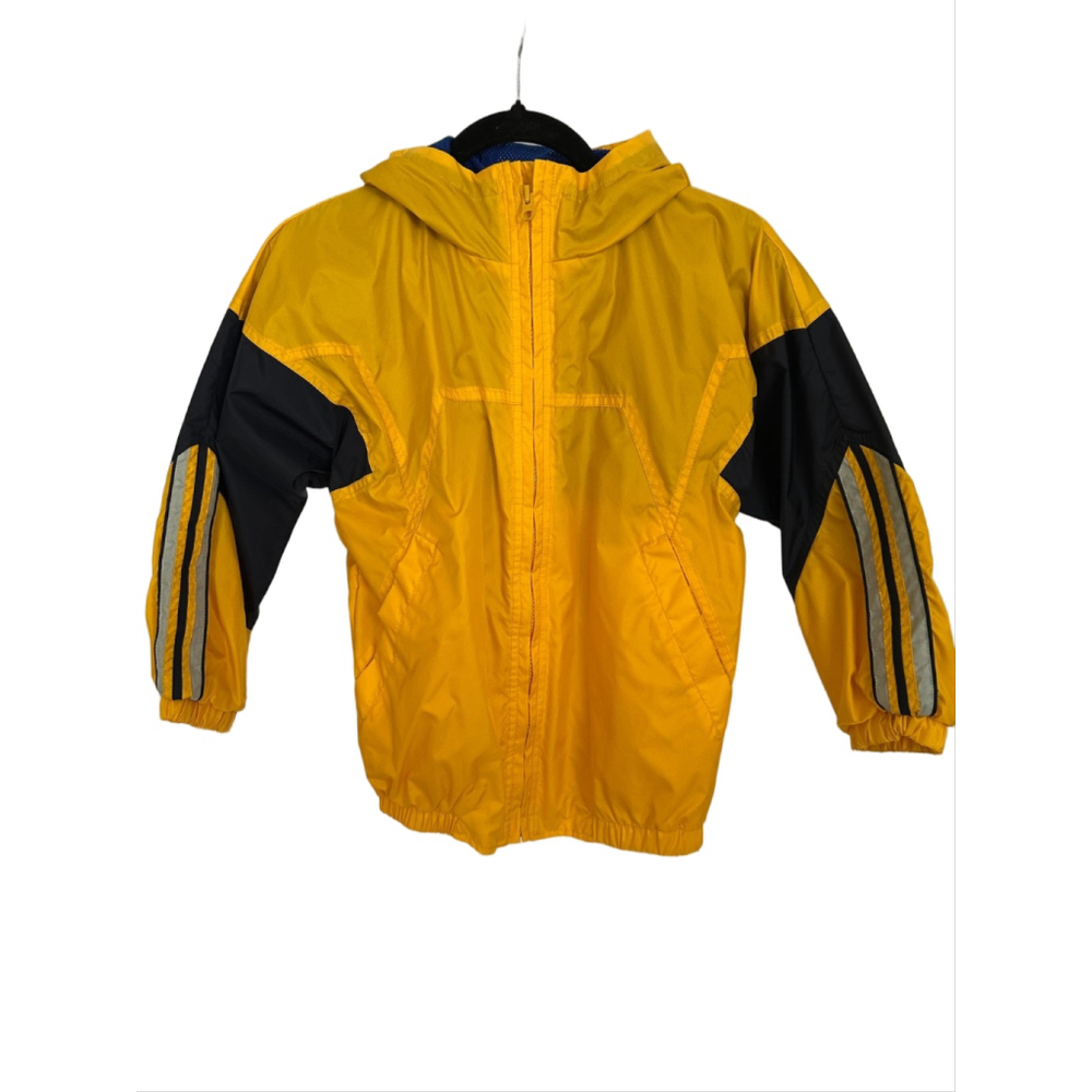 Andy Johns Kids Windbreaker Retro Colorblock Jacket Size L 7 Yellow Blue - Picture 2 of 4